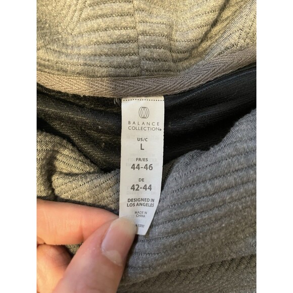 Balance Collection Marci Pullover Sweatshirt Quilted Heather Gray Women’s Size L - Picture 9 of 9